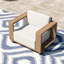 Chaise simple en rotin avec accoudoirs doubles