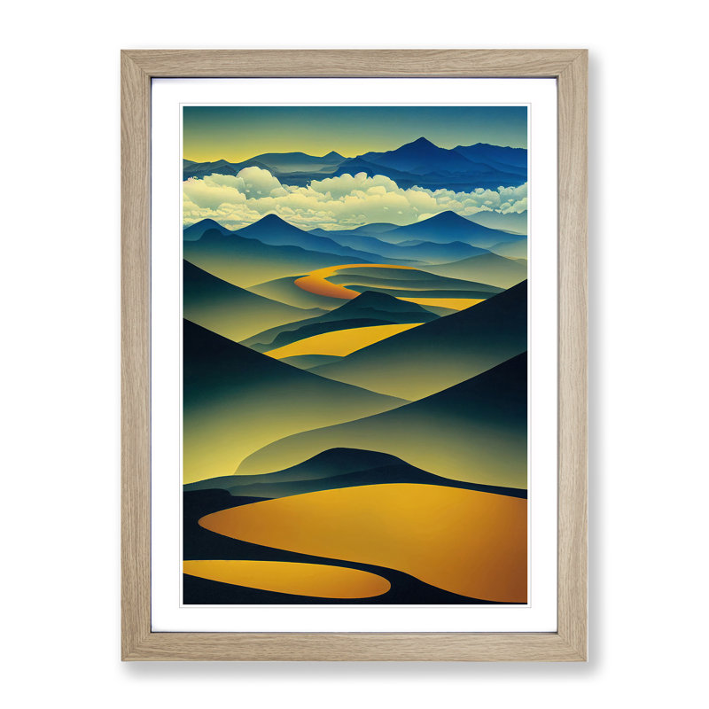 Abstract Mountain Landscapes No.3 - Wall Art, Paper, White, 34cm h x 25cm W