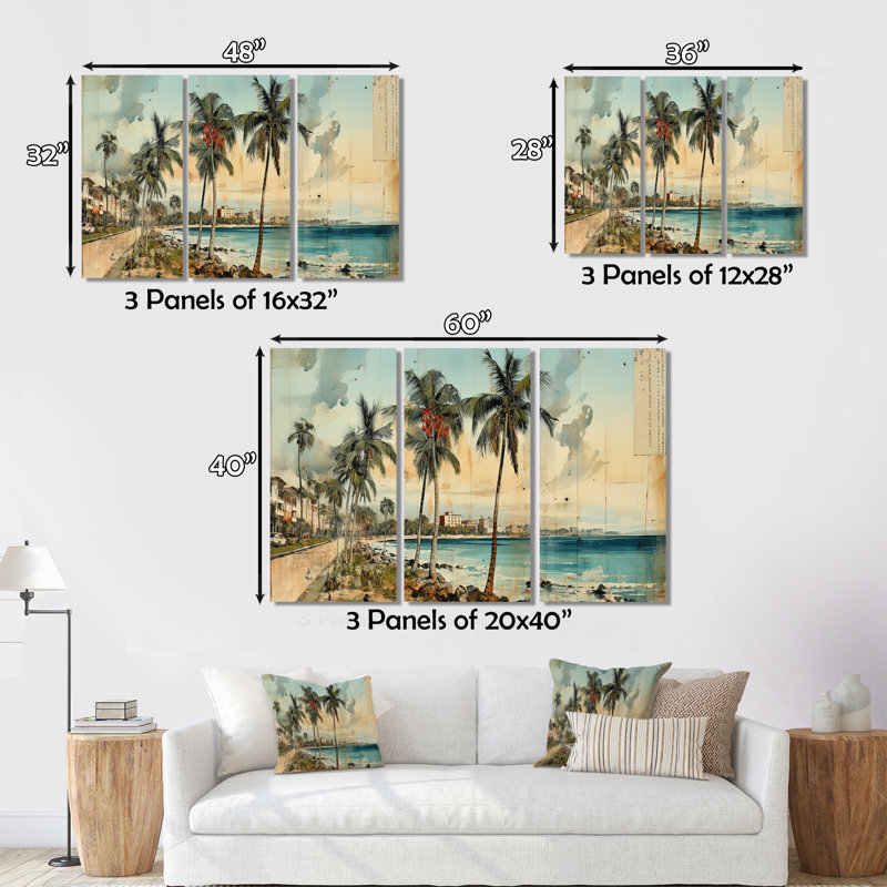 Kestwick - Floride, ensemble de reproductions d'art mural, H 28 po x l 36 po x P 1 po