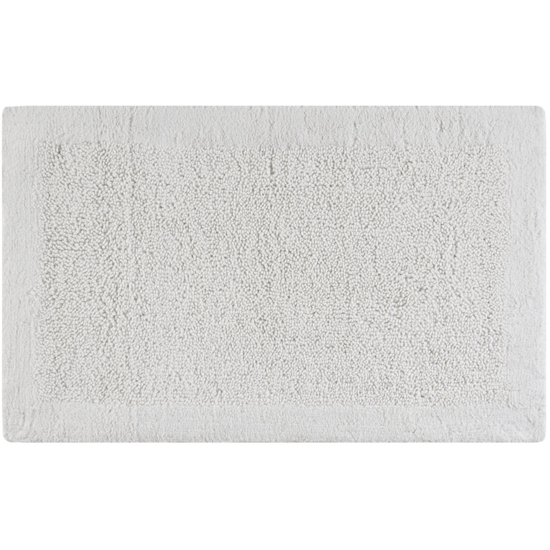 Master Bath Hand Tufted Cotton Rug, 27" H x 45" W, White