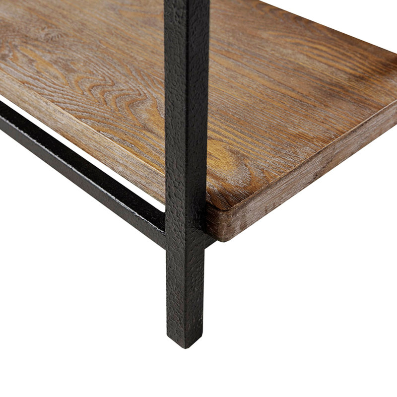 Rahil Metal Base Writing Desk, Gray 1