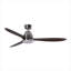 Ventilateur de plafond intelligent WiFi de 56 po pour intérieur/extérieur, alimentation CC, avec lumière DEL et télécommande, résistant à l'humidité, fini chromé brossé et pales en koa-67499105