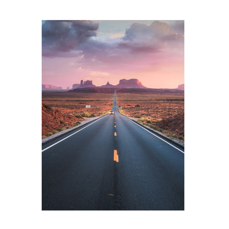 Art mural sur toile tendue - «Monument Valley» de Jared Kreiss pour décoration de salon, de chambre à coucher ou de bureau - 35 x 47
