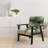 Awakenings In Spanish Moss IV - Upholstered Modern Arm Chair, Liquid Ink Accent Chair