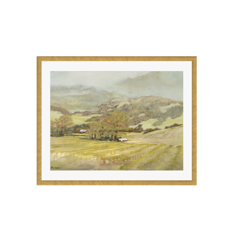 Spring Vineyard by Silvia Rutledge, Gold, 20"H x 30"W