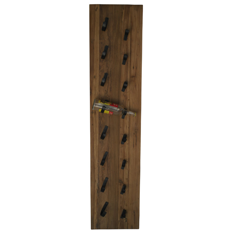Marjo 8 Bottle Solid Wood Wall Mounted Wine Bottle Rack in