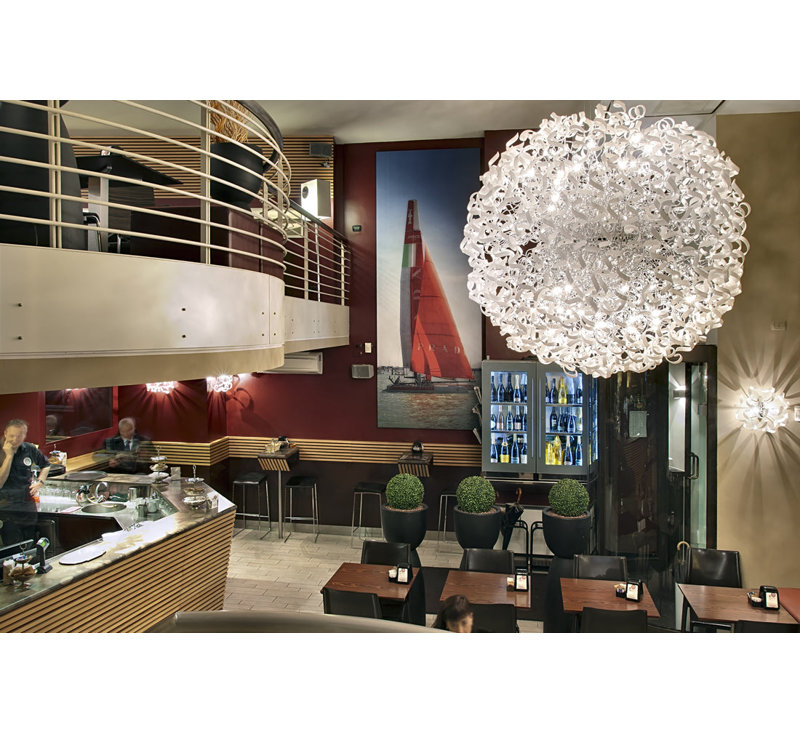 Astro 18 - Light Chandelier, Amber