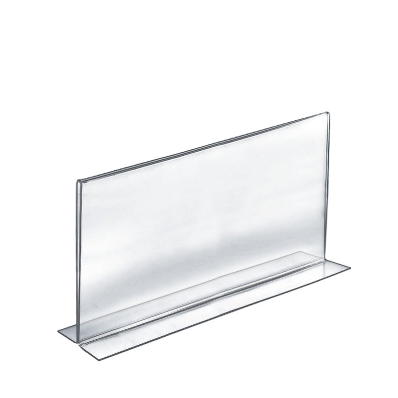 Clear Acrylic Bottom Loading Desktop Sign Holder, 8.5" x 14"