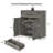 Chevron Accent Cabinet with Drawer & Adjustable Shelf-202355250
