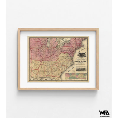 USA Forts Railroads Canals And Navigable Waters, 1862, impression de la carte de l'histoire des États-Unis, impression des chemins de fer américains, affiche de la carte de l'ancienne marine