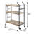 Oak and Sandy Black 2-Shelf Serving Cart