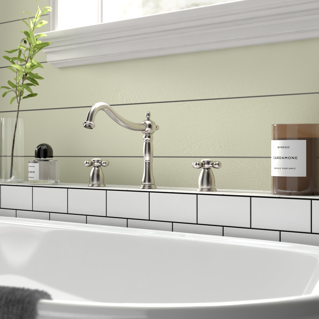 Kingston Brass Heritage Two-Handle 3-Hole Deck Mount Roman Tub Faucet Kingston Brass 