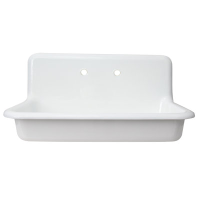 Barclay 22'' White Fireclay Rectangular Bathroom Sink