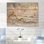 Pure Golden Winter Beach Landscape III - Art mural en bois de plage - sur bois de pin naturel