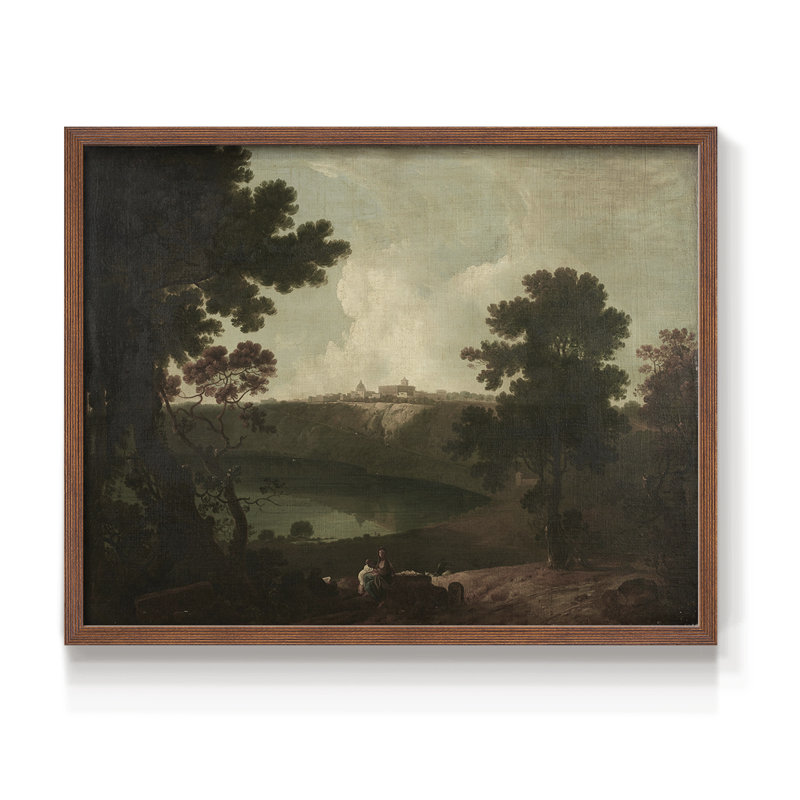 Paysages rétro-CCDCLXVII - impression encadrée - réaménageable, H 8 po x l 10 po, Noyer