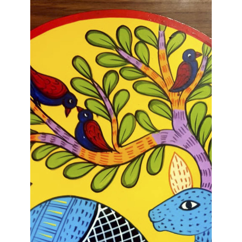 Bond of Deer and Birds - Peinture sur bois | Bois aggloméré | Par Jagriti Bhardwaj