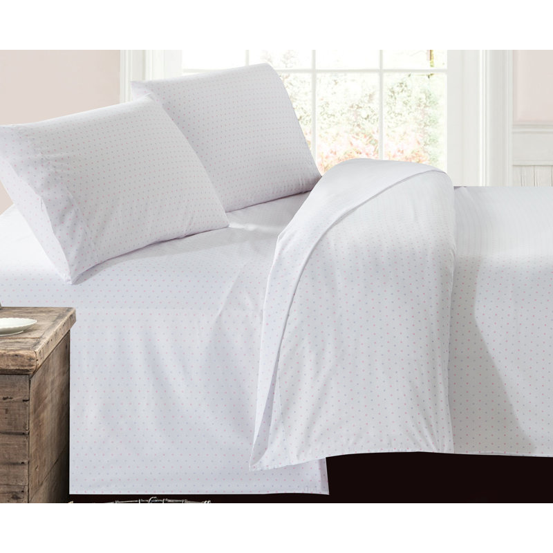 Ballerina Percale Sheet Set, Full Sheet Set with Fitted Sheet and 2 Pillowcases