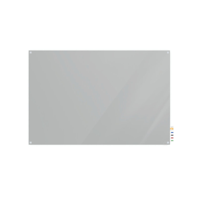 Harmony Wall Mounted Glass Board, 48" x 96", Grey