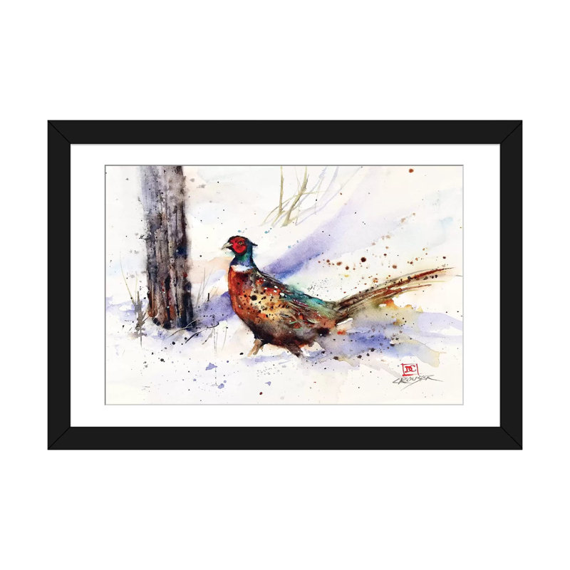 « rétroactif coq » par dean crouser,, reproduction d’impression sur toile tendue, H 16 po x l 24 po x P 1 po, Blanc