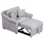 Fauteuil convertible en chenille avec dossier réglable, chaise longue 3 en 1 se transformant en lit, lit simple pour le salon, gris-700013732
