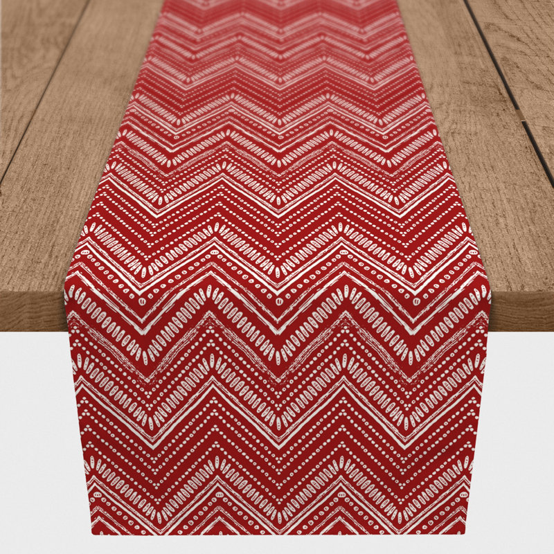 Chemin de table Clarra, 72 po x 16 po, Rouge