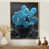 Toile avec cadre flottant or