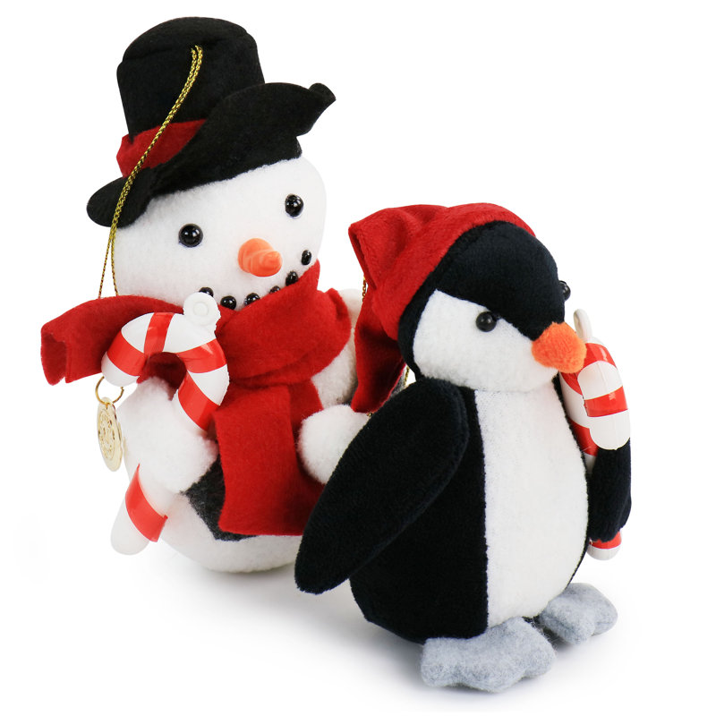Ensemble de 4 figurines suspendues en peluche