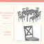 Ensemble de table à manger et de chaises en bois massif 7 pièces, table moderne de 58,5 pouces avec chaises rembourrées 6 pièces (style X-Back) pour la cuisine-338331721-338331718