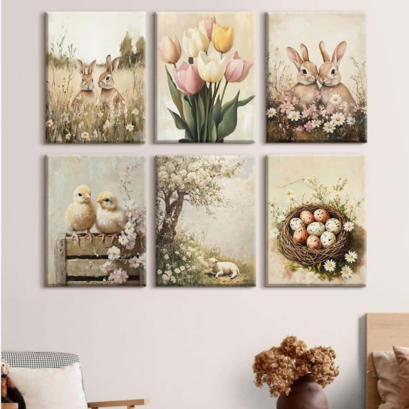 6 Piece Wrapped Canvas Print