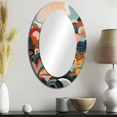 Miroir mural rose et vert Minimalims Explosion II