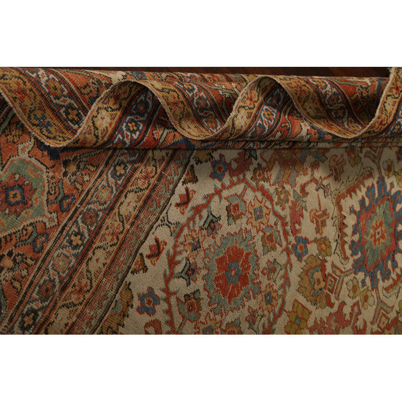 One-of-a-Kind 8'11" X 11'9" Before 1900 Wool Area Rug in