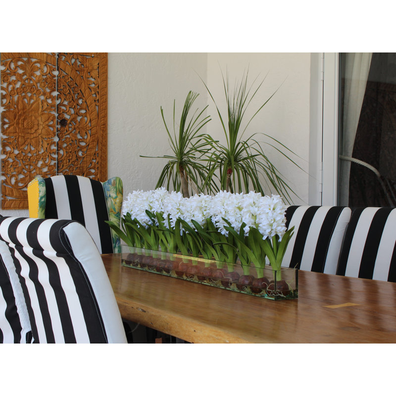 Centre de table Orchids, H 16 po x l 48 po x P 4 po, Blanc