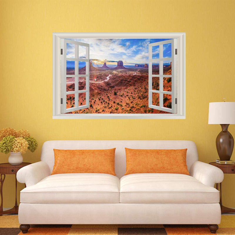 Landscape & Nature Non-Wall Damaging Wall Decal, 22" H x 33" W x 0.6" D