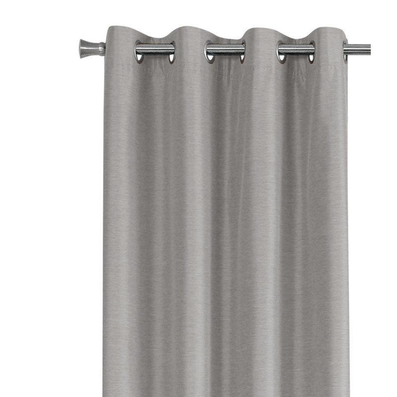 Ensemble de 2 rideaux Jini, isolant thermique occultant, 54, Gris, L 54 po x L 84 po