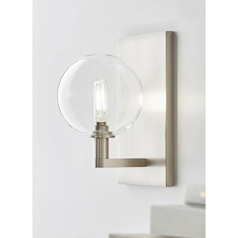 Gambit 1 - Light LED Armed Sconce, Satin Nickel, No