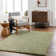 Amneris Modern Boho Soft Fluffy Thick Plush Pile Moss Green Area Rug