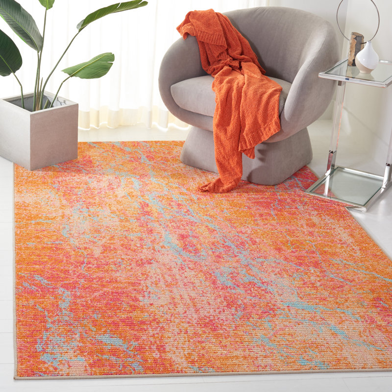 Migneco Performance Machine Washable Abstract Rug, Rectangle 5'5" x 7'6"