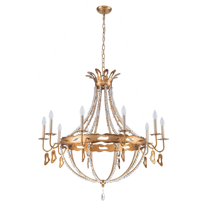 Monteleone 10 Light Chandelier - Gold