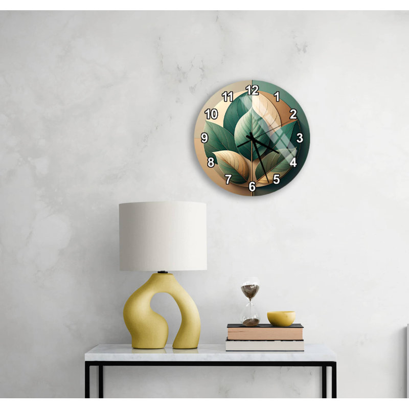 Horloge murale Modern Modern, 10 pouces, Blanc, romain