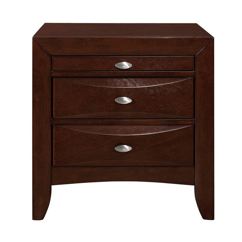 Table de chevet LUCILLE MERLOT, Noyer brun