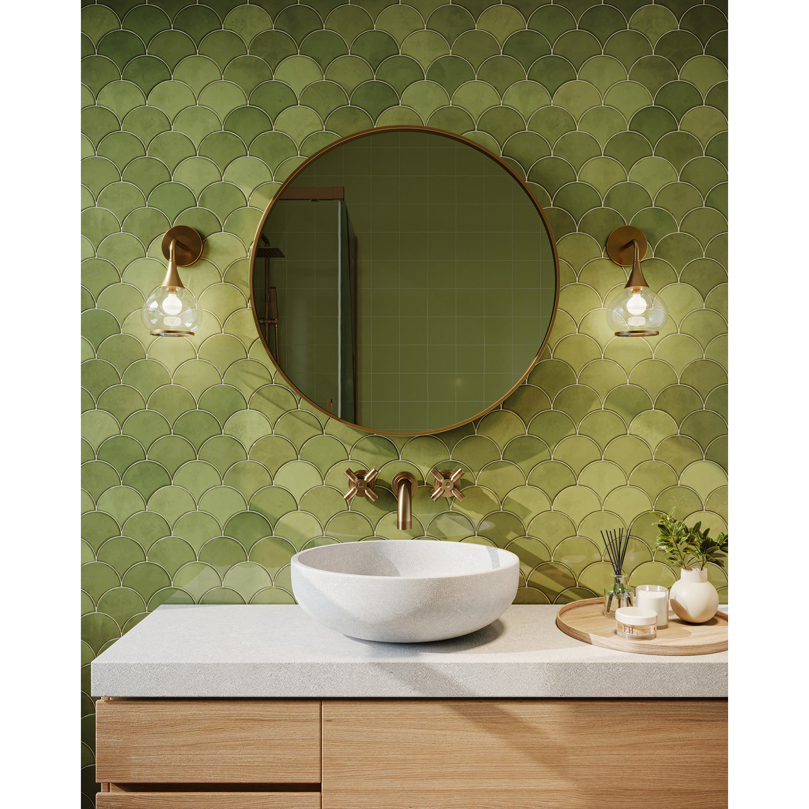 Marsi Single Bath Sconce, Aged Gold, Clear Glass