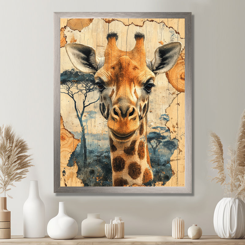 Hundt - animaux, art mural sur toile, H 32 po x l 16 po, Reproduction encadrée sans passe-partout, Argent argent
