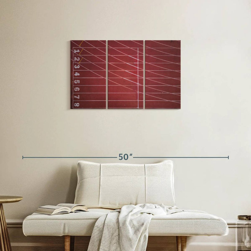 Sireci Empty Track And Field, 20" H x 33" W