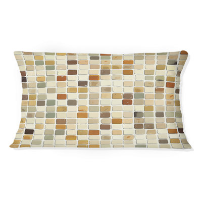 Coussin brun Midcentury Mosaic III - Midcentury