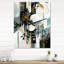 Horloge murale cubique verte et blanche Kaleidoscope I-2091783027