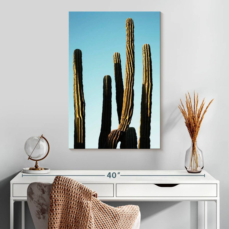 Harnek Golden Cacti, 30" H x 20" W