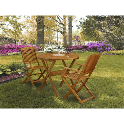 Lindsborg Round 2 - Person 30" Long Bistro Set by Sand & Stable