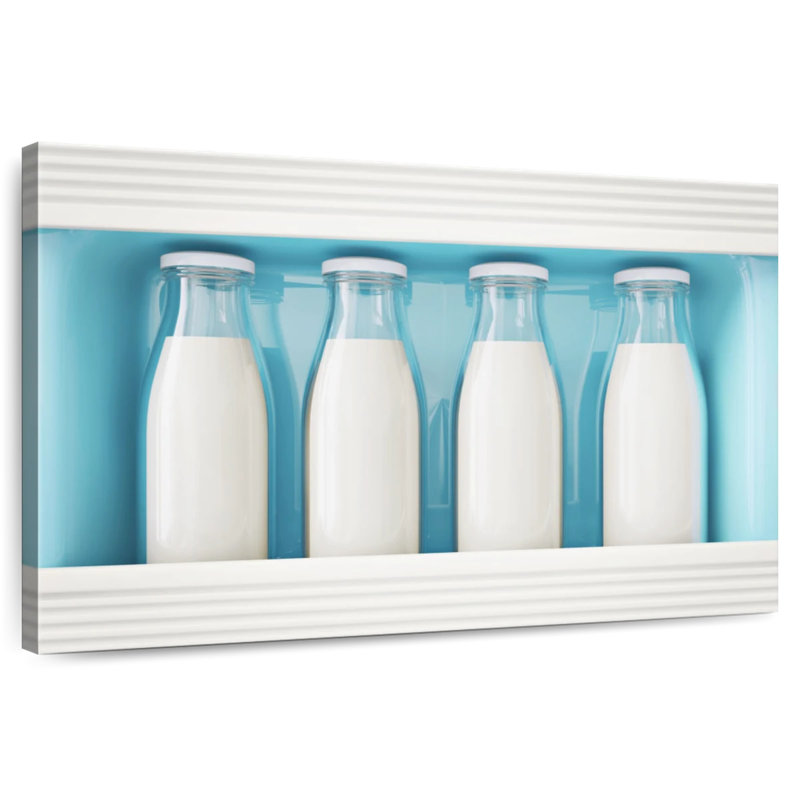 Yarlin Fridge Milk Bottles, 34" H x 51" W