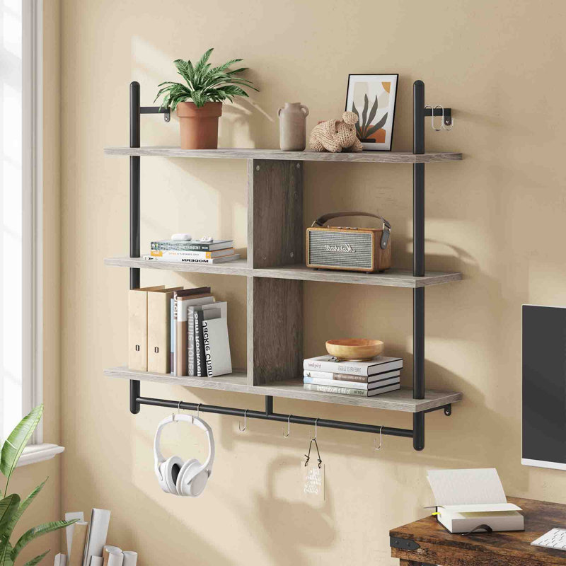 3 -Piece Tiered Shelf, Retro Grey