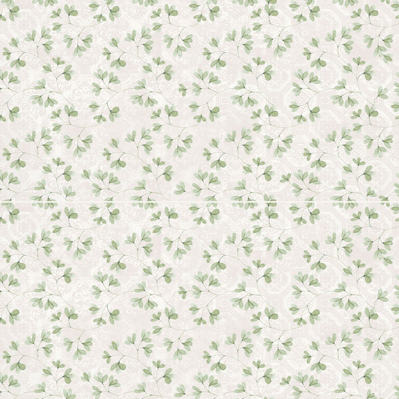 Bloom 24X48  Decorative Floral Wall Tile, Green